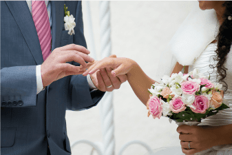 Buquê de Casamento com Anéis