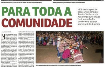 Arraiá do Santuário sai no Correio Braziliense